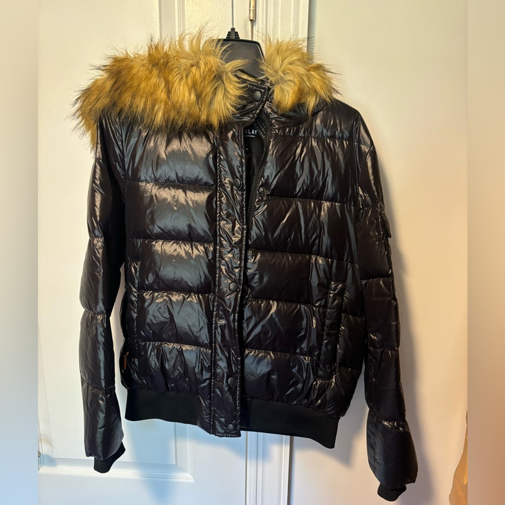 Black puffer jacket